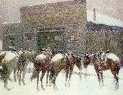 Berninghaus, Oscar Edmund The Faithful Ponies oil on canvas